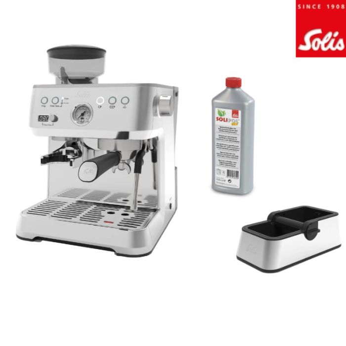 Elegantes Espresso-Set «Grind & Infuse Perfetta Silver»