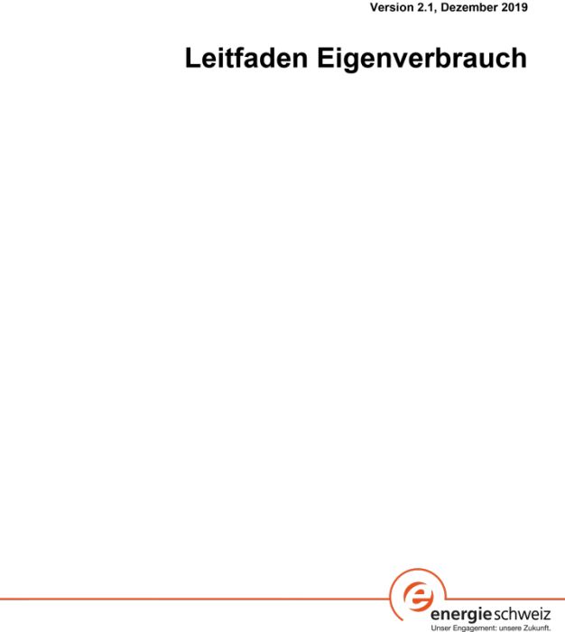 Leitfaden Eigenverbrauch