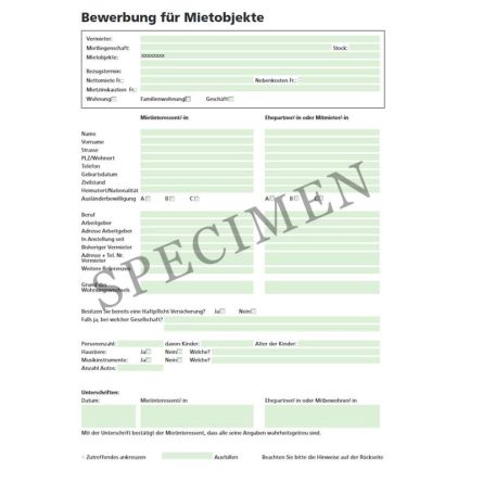 Bewerbung für Mietobjekte (Kanton Basel-Landschaft)